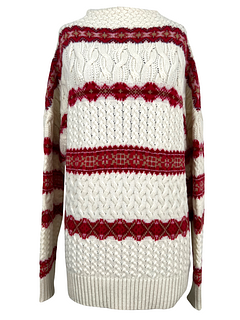 Altuzzara Jac Fair Isle Cable-Knit Wool Turtleneck Sweater Size XS NWT