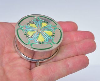Enameled Arts & Crafts Sterling Silver Box