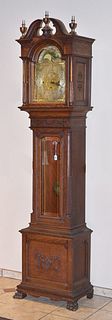 Victorian Oak Tall Case Clock
