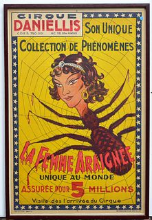 La Femme Araignee Circus Poster