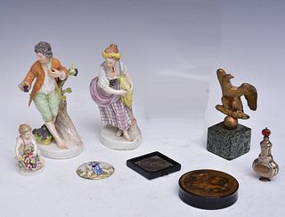 Group with Three Porcelain Figures