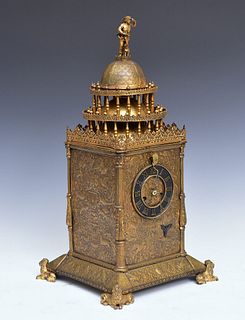 German Renaissance Style Table Clock