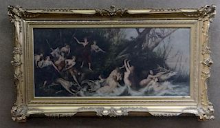 O/C "DIANA"  W/ PLAQUE MARKED HANS MAKART, UNSGD