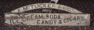 Painted Wooden Ice Cream Sign