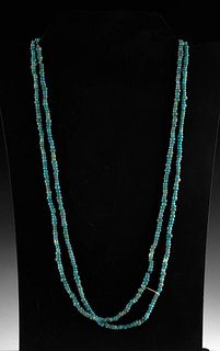 19th C. Native American Atasi Blue Glass Trade Beads