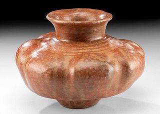 Nayarit Pottery Gourd Jar w/ Geometric Motifs