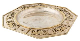 1908-1917 FABERGE GILT SILVER TRAY