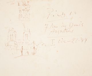 A DOUBLE-SIDED SKETCH BY PABLO PICASSO