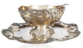 THEODORE B. STARR LARGE SILVER PUNCH BOWL