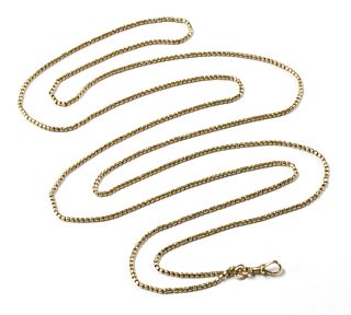 A gold Brazilian snake link guard chain,