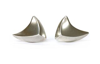 A pair of Georg Jensen silver earrings,