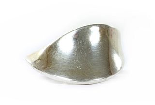 A silver Georg Jensen 'Mobius' ring,