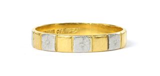 A 22ct gold wedding ring, by Cropp & Farr,