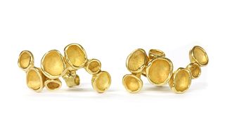 A pair of 9ct gold stud earrings,