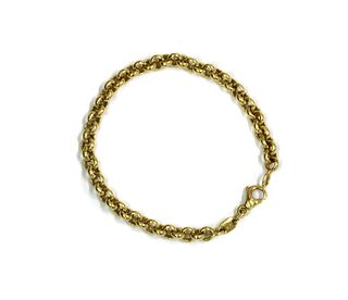 An Italian gold belcher link bracelet,
