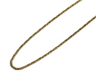 A 9ct gold Byzantine-style link chain,