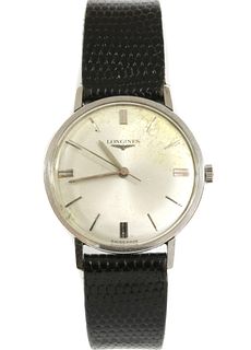 A stainless steel Longines mechanical strap watch,