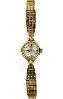 A ladies' 9ct gold Rotary mechanical bracelet watch,
