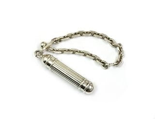 A Christofle silver plated keyring,