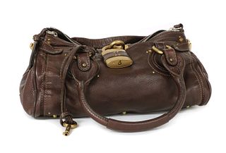 A Chloé 'Paddington' oxblood leather handbag,