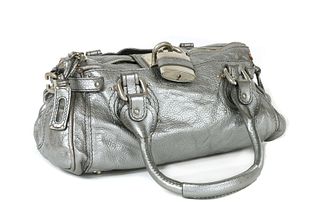 A Chloé Paddington metallic silver leather handbag,