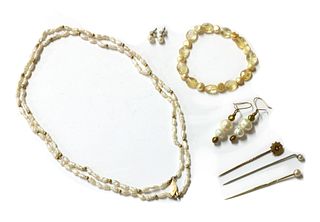A quantity of cultured pearl jewellery,