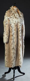 Full Length Lynx Fur Coat by Chloe, size 12, labeled "Szor-Diener," H.- 52 in.