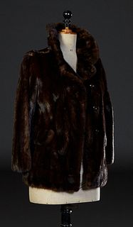 Full Length Sable and Mink Fur Coat, size 12, H.- 39 in.