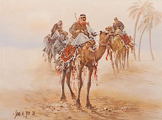 Orientalist Painting Signed Sung H. Jee 