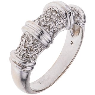 RING WITH DIAMONDS IN 14K WHITE GOLD Brilliant cut diamonds ~0.40 ct. Weight: 4.7 g. Size: 7 ¼ | ANILLO CON DIAMANTES EN ORO BLANCO DE 14K con diamant