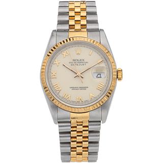 ROLEX OYSTER PERPETUAL DATEJUST WATCH IN STEEL AND 18K YELLOW GOLD REF. 16233, CA. 1989   Movement: automatic | RELOJ ROLEX OYSTER PERPETUAL DATEJUST 