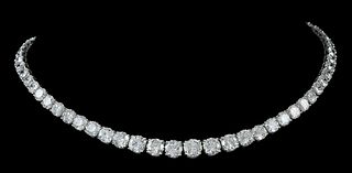 Platinum 31.75tcw. Diamond Necklace