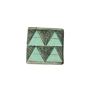Turquoise and grey triangles. 103 pieces. They can be purchased in groups of ten. 