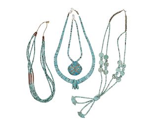 A group of Pueblo jewelry