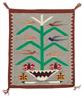 Two Navajo Tree of Life weavings