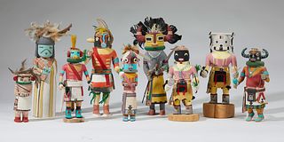 A group of Hopi kachina figures
