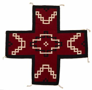 A Navajo cross-form weaving, by Sylvia Shay