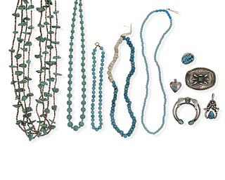 A group of Southwest jewelry