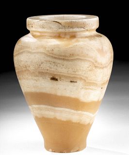 Stunning / Large Egyptian Banded Alabaster Jar