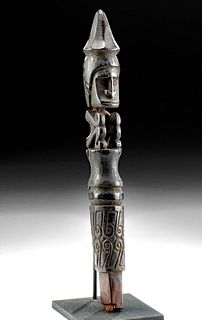 19th C. Indonesian Wood Ancestor Figure for a Canoe