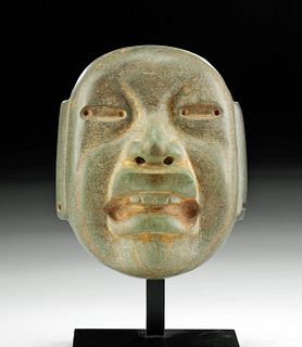 Exemplary Olmec Rio Pesquero Greenstone Maskette