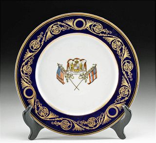 19th C. Austrian Porcelain Dish & Hawaiian Coat of Arms