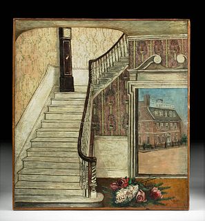 Signed Morris Kantor Painting - "Staircase" (1931)
