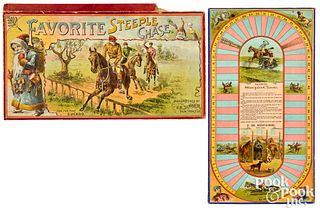  J. H. Singer Favorite Steeple Chase board game