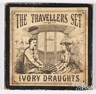 The Travellers Set of Ivory Draughts, ca. 1884