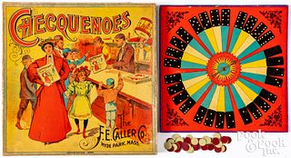 F.E. Caller Co. Checquenoes board game, ca. 1895