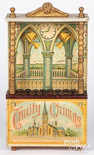 Schoenhut lithographed paper on wood Trinity Chime