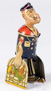Marx tin lithographed wind-up Popeye
