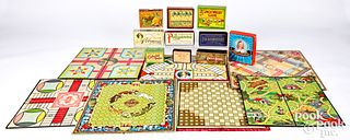 Seven game board and utensil sets