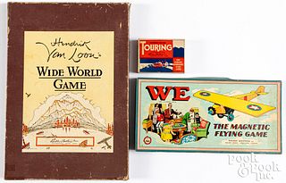 Three Parker Bros. transportation games, ca. 1930
